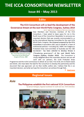 ICCA Consortium Newsletter No. 4- 2013